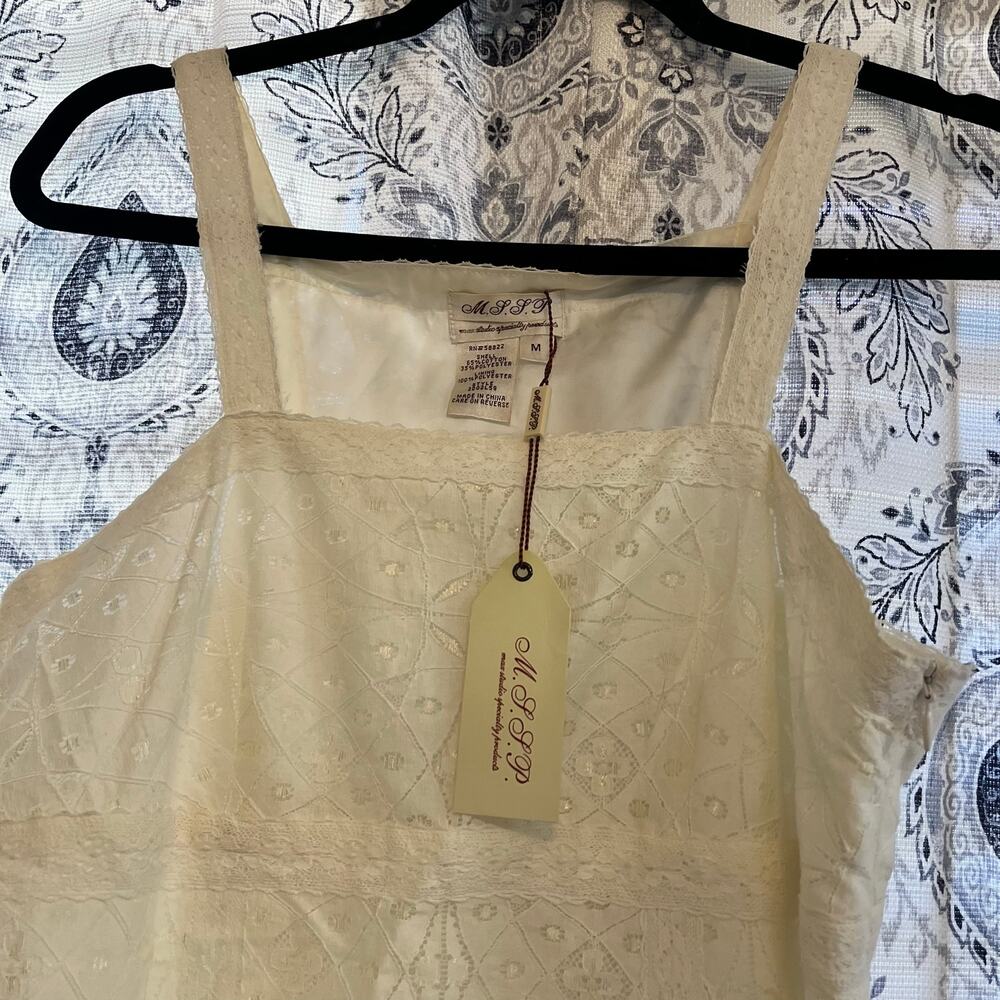 Max Studio Specialty Products Ivory Lace Dress Size Medium - Picture 3 of 8